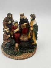 Vintage Artmark Collection Poly Resin Nativity Scene Stand Alone Mini Hand Paint