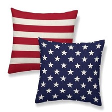 4th of July Pillow Covers 16 x 16 Inch Set 16" x 16" Pack of 2 4th of July-03