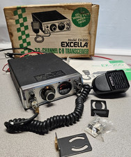 Vintage Excella EX-200 Deluxe Under Dash 23 Channel CB w Mic Box Brackets Manual