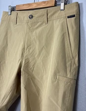 Pelagic Shorts Mens Tan 34 High Performance Stretch Fishing Outdoor Chino