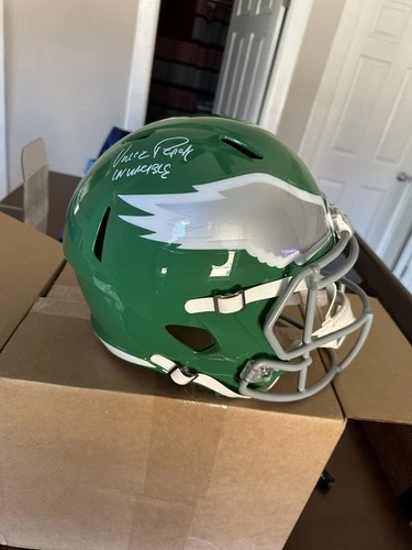 Philadelphia Eagles Autographed Football Helmet Vince Papale JSA Original FS