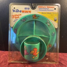 Eagle KidsWare 3-Piece Children's Tableware Set Safari Theme New In Package
