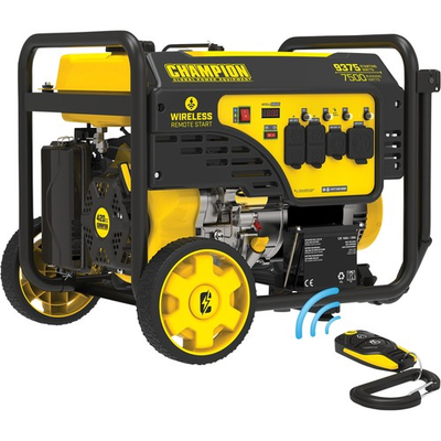 #ad Champion Power Equipment Portable Gas Generator — 9375 Surge Watts 7500 Rated $1129.99