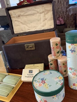 LOOK!RARE 1940 s Salesman Case Luxor Products Dusting Powder Salts Bubble UNOPEN