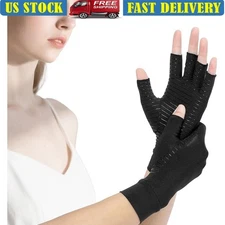 Breathable Compression Arthritis Gloves Open Finger Non Slip Grip Lightweight US