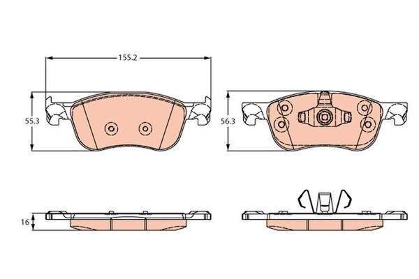 Bremsbelagsatz Vorne FüR Ford Fiesta Vii Hj Hf Van Ab 17->-image