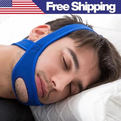 Snore Stop Anti Snoring Chin Strap Sleep Apnea Belt Snoreless Sleep Jaw Solution