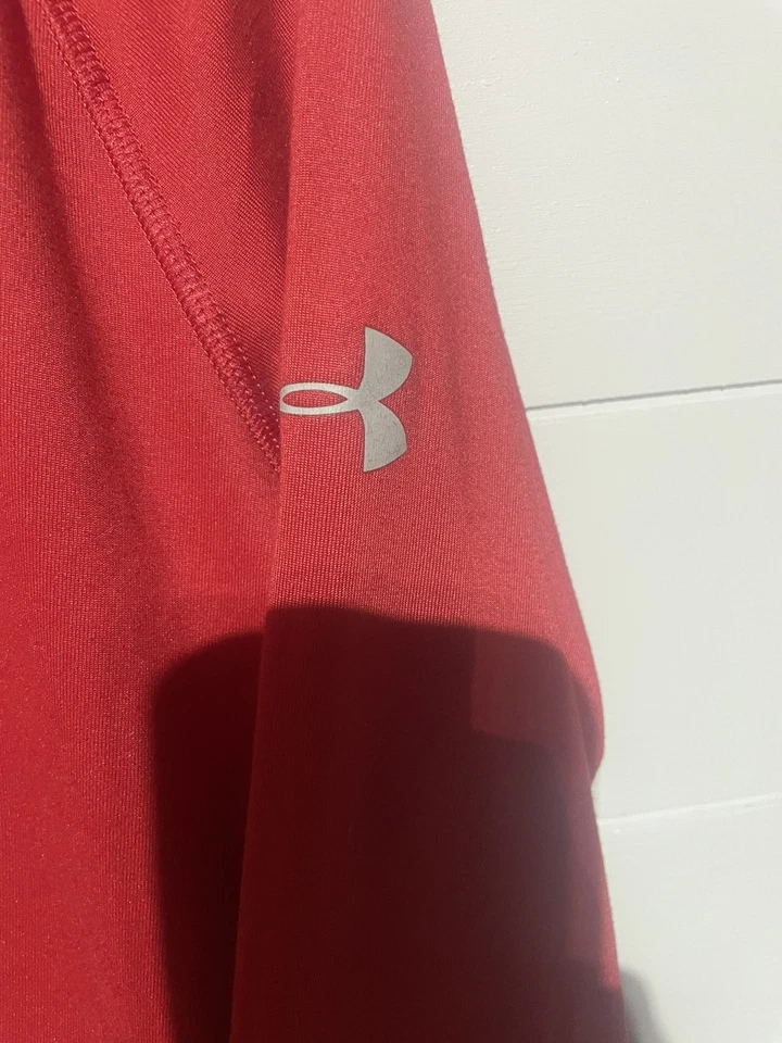 Pullover Wisconsin Badgers Under Armour 1/4 cremallera para hombre talla grande rojo equipo térmico Foto 3 de 4