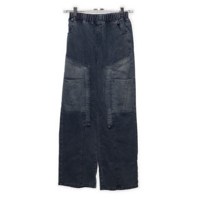 Cargohose, Größe: 160, Blau, Baumwolle/Polyester/Viskose, Einfarbig, Denim #D1M