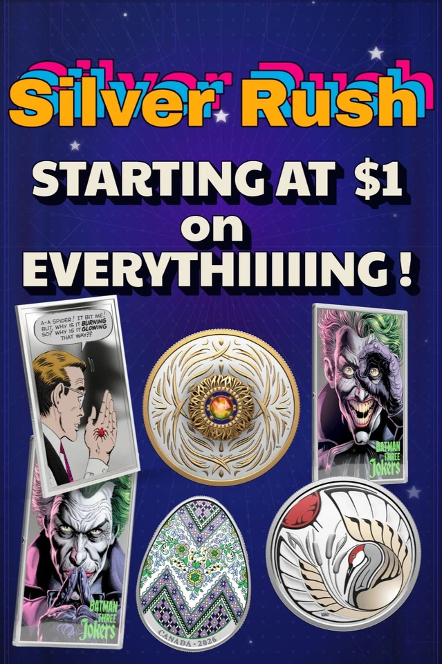 $1 Start • Pure Silver & Gold Collectibles