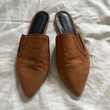 JENNI KAYNE Suede Saddle Brown Mules Size 7 / 37