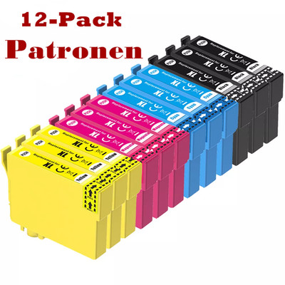 1-12er Patronen für Epson 604 XL XP-3200 2200 4200 2205 3205 4205 WF-2930 2935