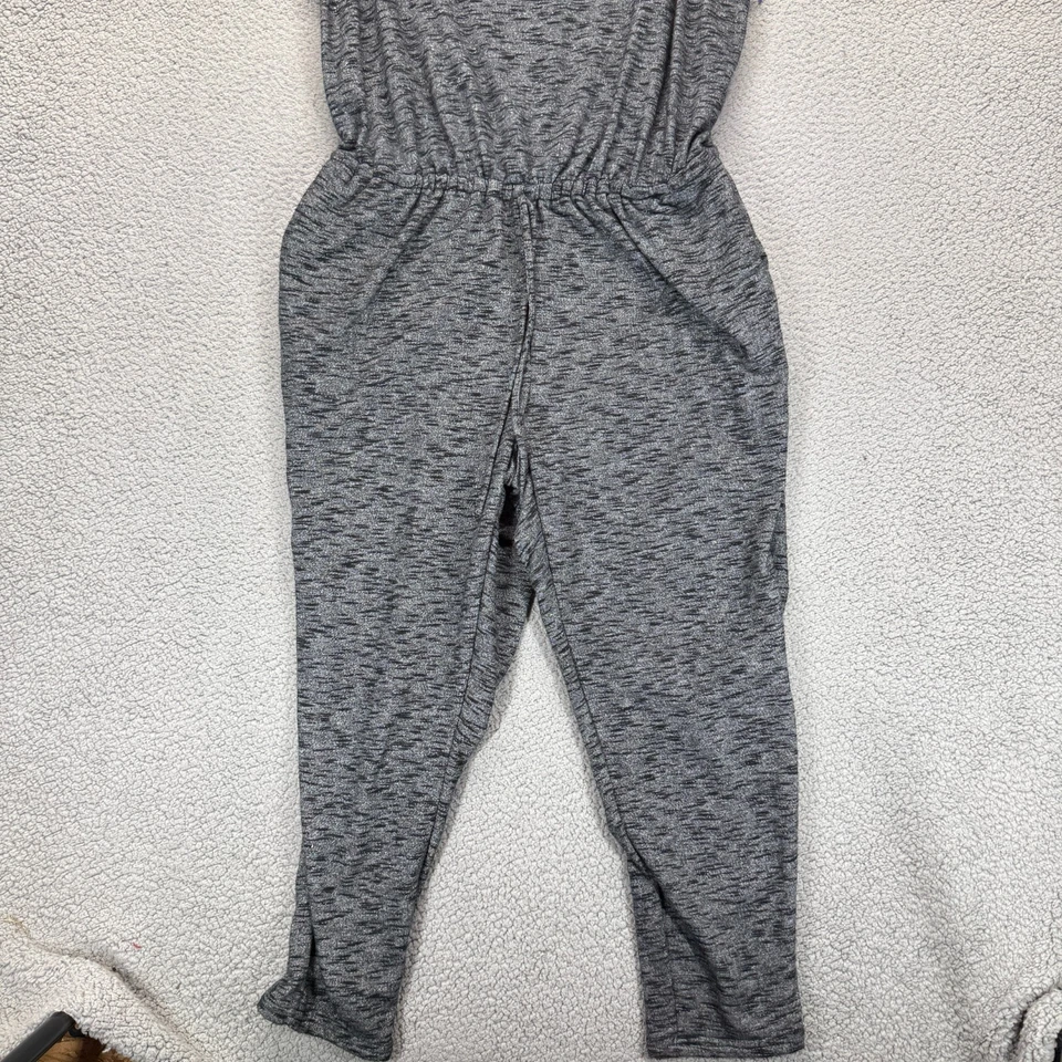 Mono sin mangas Toxik3 gris jaspeado para mujer 2X Plus informal elegante mezcla de algodón Foto 2 de 4