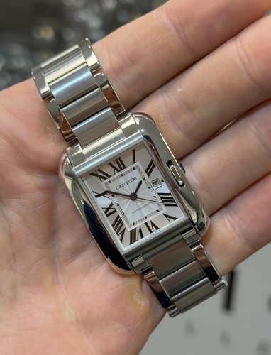 Cartier Tank Anglaise Automatic Watch Model Reference 3511 Box & Papers 2016