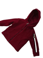 Moncler Kids burgundy zip-up sweatshirt. Size 12-18 M.