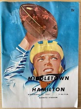 MIDDLETOWN & HAMILTON, OHIO- 1951 FOOTBALL PROGRAM, PLAYERS PHOTOS, 65 ADS!!