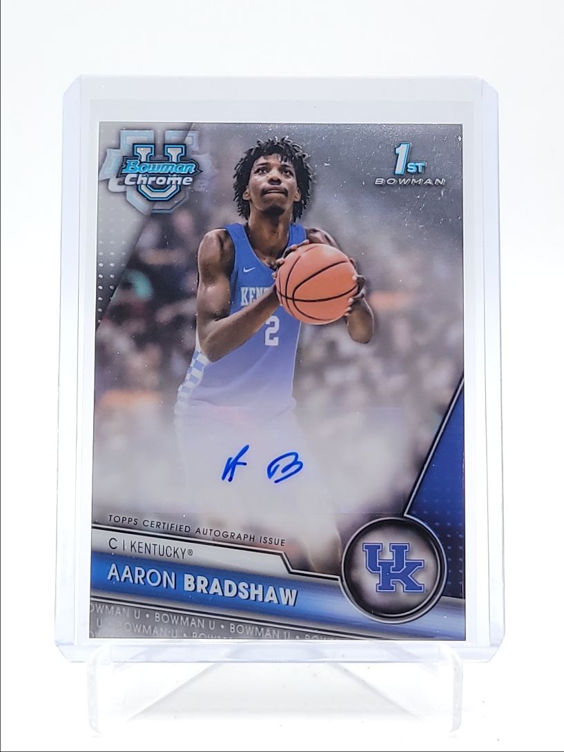 AARON BRADSHAW 2023-24 BOWMAN U CHROME 1ST AUTOGRAPH KENTUCKY AUTO Q0398