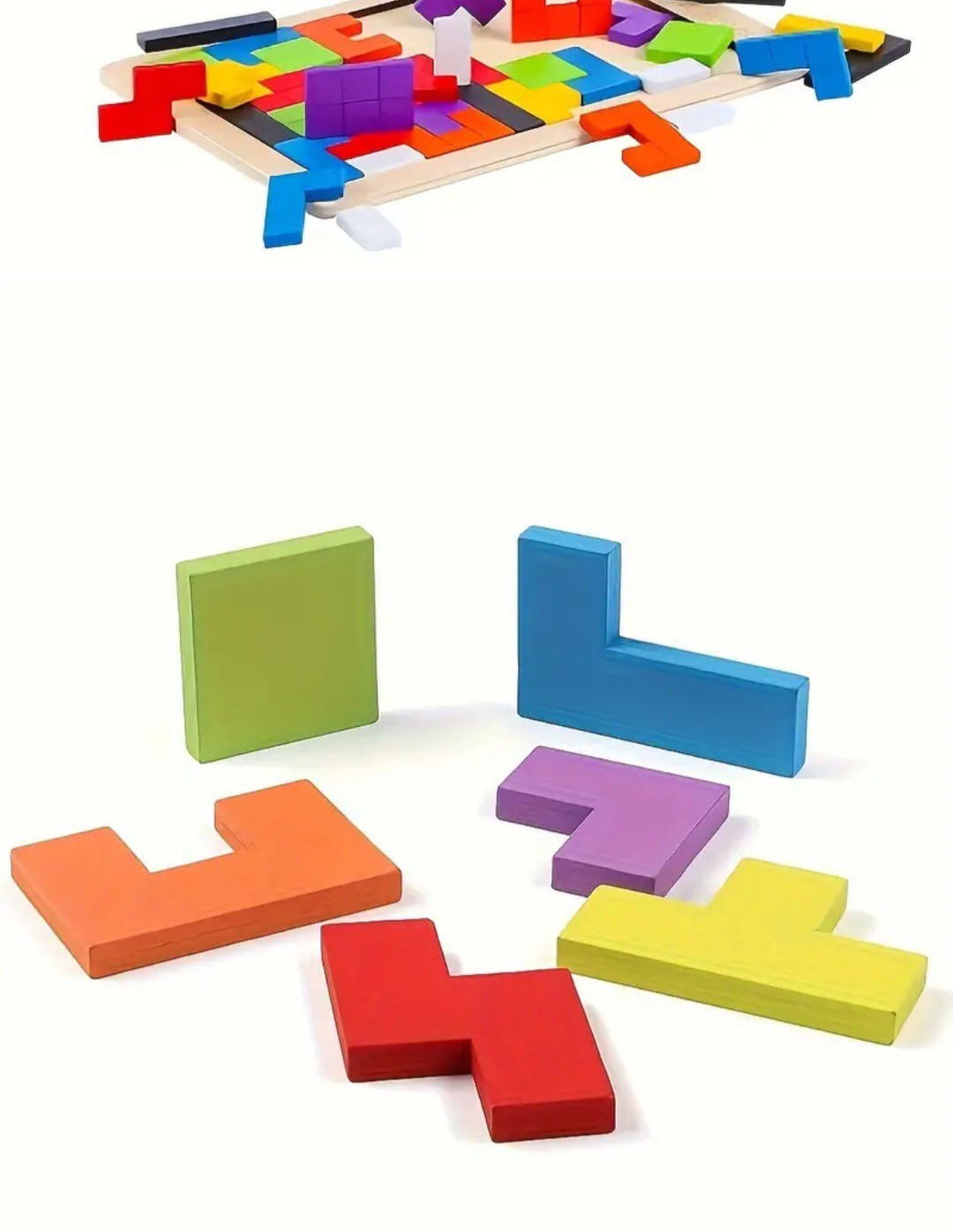 Puzzle tangram en bois Montessori pour développer l intelligence et la logique des enfants