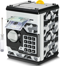 ATM Piggy Bank Boys Girls Mini ATM Coin Bank Money Saving Box W/ Password Toy