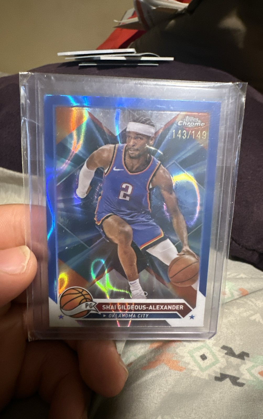 2023-24 Topps Chrome - Shai Gilgeous-Alexander #53 Blue Lava Refractor /149