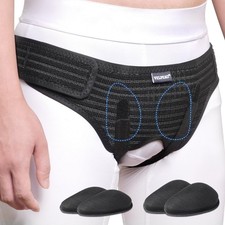 Hernia Belt for Men & - Bilateral/Double Inguinal, Groin Hernia Truss Underwe...