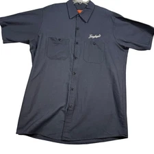 Leinenkugel's Wisconsin Born Crafted Beer Red Kap Work Shirt Utility Button Up L