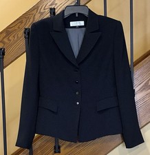 Tahari Arthur S Levine Blazer Black  White Fleck Stitch SZ. 10 Women  s