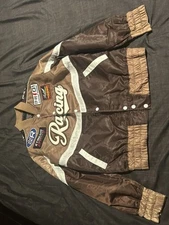 Men's Varsity Jacket Brown / White, Small, From Denim Factory