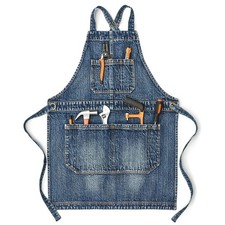 Work Men's Cobbler Denim Apron Personalized for Women and Men Woodworking Hai...