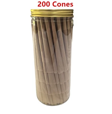 Pre Rolled Cones 200Pcs Natural Cones Rolling Paper King Size Ultra-thin 110mm - image 1 of 4