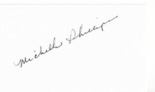 Michelle Phillips signed 3x5 index card The Mamas and The Papas Michelle Phillips signed 3x5 index card The Mamas and The Papas
