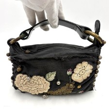 Borsa originale Chloe Phoebe epoca ricamata floreale impreziosita da perle, n...