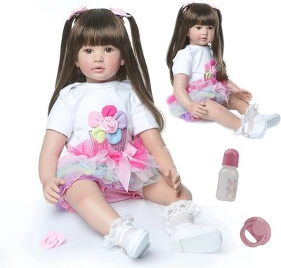 Reborn Toddler Puppen 22 Zoll 55 cm weiches Silikon Vinyl realistische Reborn Puppen Mädchen