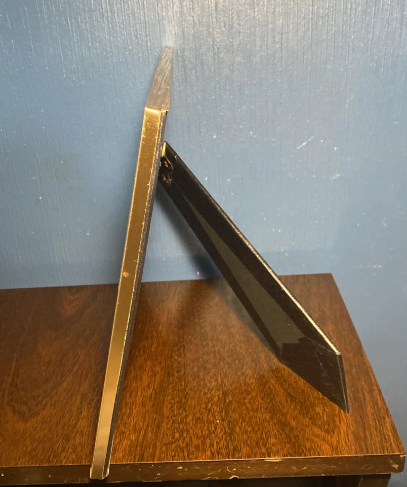 VINTAGE 80s BURNES of BOSTON 9 Photo 11x13 THE MINI COLLAGE Picture Frame Brass - Image 4 of 4