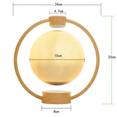 Levitating Moon Lamp Bluetooth Speaker 3D Magnetic Floating Night Light RGB Gift