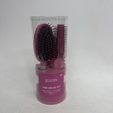 5-Piece Hair Brush Set, Adults and Teens, Pink