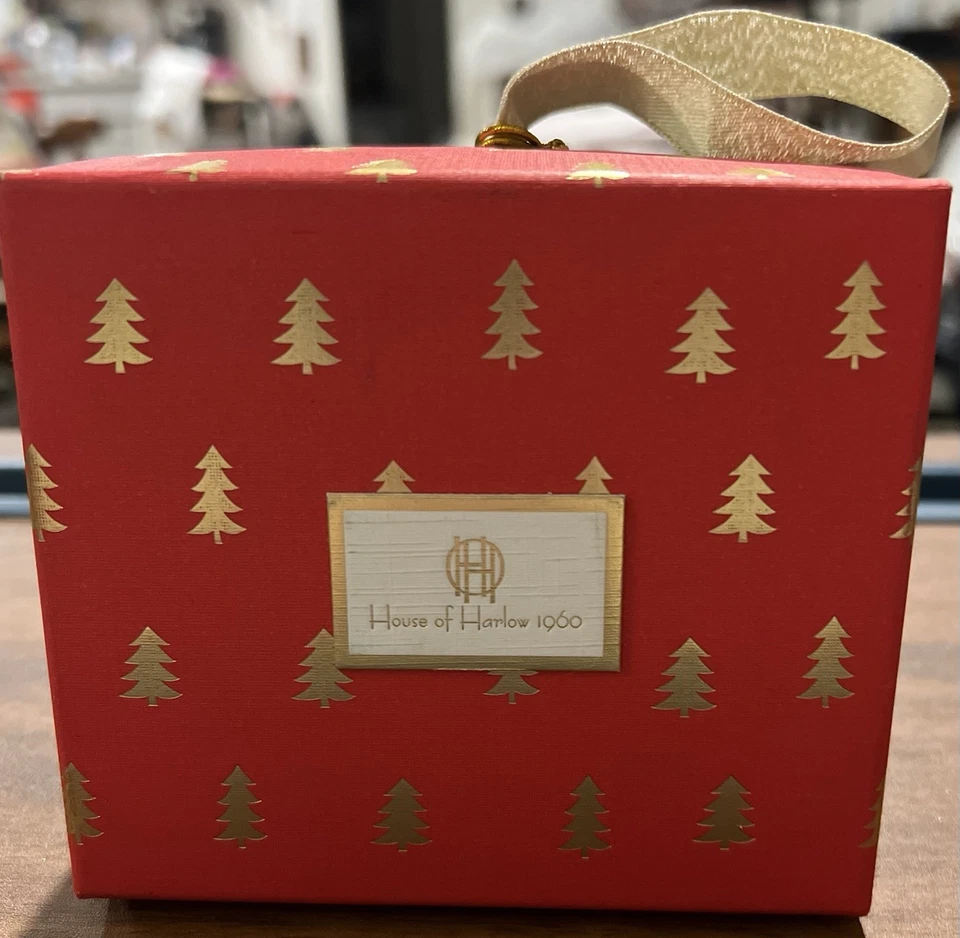 ¡Nuevo! Pendientes de aro House Of Harlow 1960 ligeros lágrima tono plata nuevos en caja Foto 3 de 4