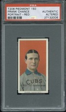 1909-11 T206 Frank Chance Piedmont 150 PSA 0 Auth Cubs Red Portrait  (2006)