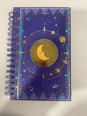 Vintage Celestial Sun Moon Spiral Journal Notebook Y2K Witchy Astrology