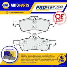 Brake Pads Set fits TOYOTA YARIS 1.4D Rear 05 to 18 Proformer 044660D010