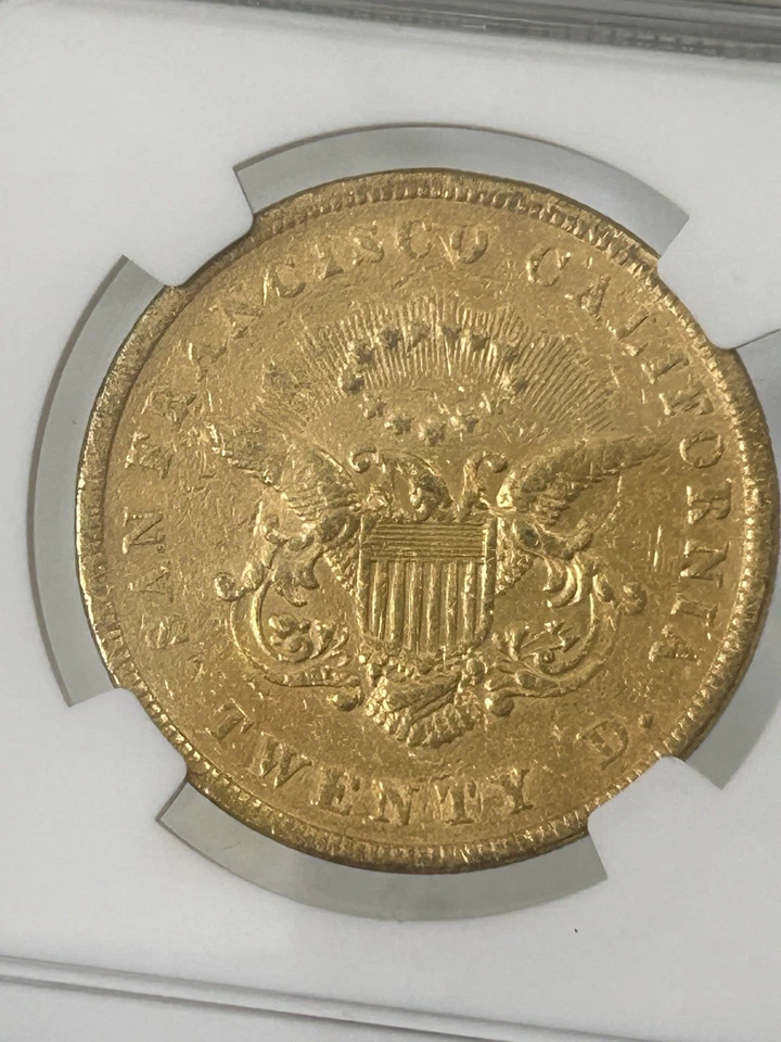SASA 1854 $20 Oro Kellogg Territorial Oro Ngc Au50 Foto 4 de 4