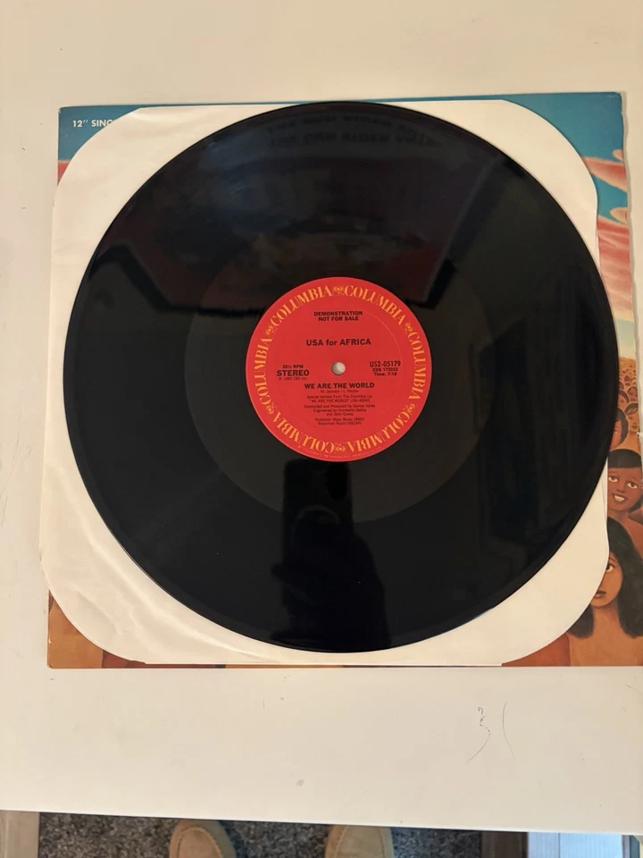 We Are The World Vinyl 12" LP Single USA For Africa PROMO 1ST PRESS NM - Image 2 of 4