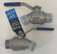 2 Apollo 3/4 x 3/4 in MPT x MGHT Stainless Steel Quarter Turn Hose Bibb  2 Pack