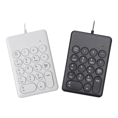 Mini Wired USB Numeric Keypad 18 Keys Anti Slip Compact für PC Notebook