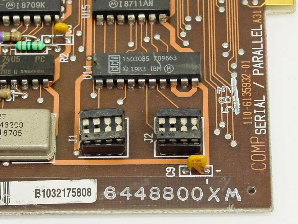 IBM 6448800XM 8-Bit ISA Serial Parallel Adapter Card 6135932 - Image 3 of 4