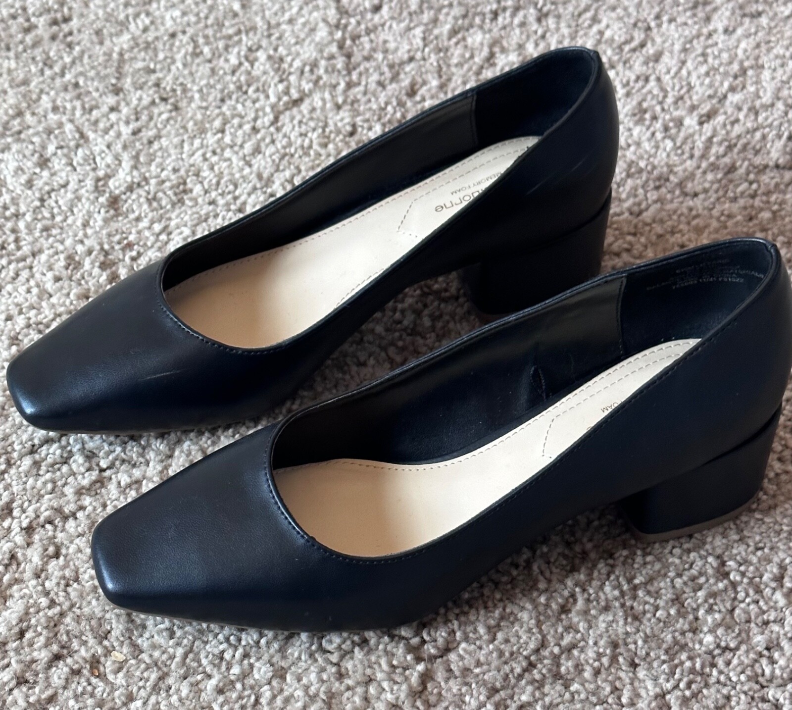 Liz Claiborne Memory Foam LC FARIS Women Size (6.5) Black Dressy Block