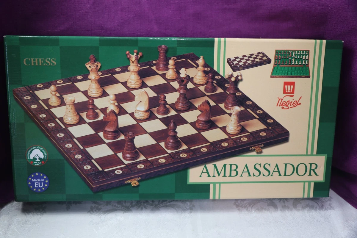  Wegiel Handmade European Ambassador Chess Set - Wooden