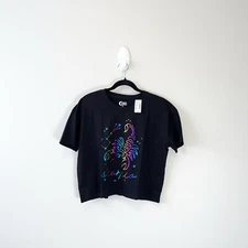 Sugar & Jade Tween Scorpio Zodiac Graphic T-Shirt Cropped Black Size XXL NWT’s
