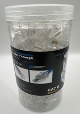 Everest Cat6 Rj45 Pass Through Connector 200pack Ez Cat 6 Pass Through Rj45 Conn