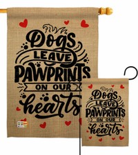 Dogs Leave Pawprints Garden Flag Dog Animals Decorative Gift Yard House Banner